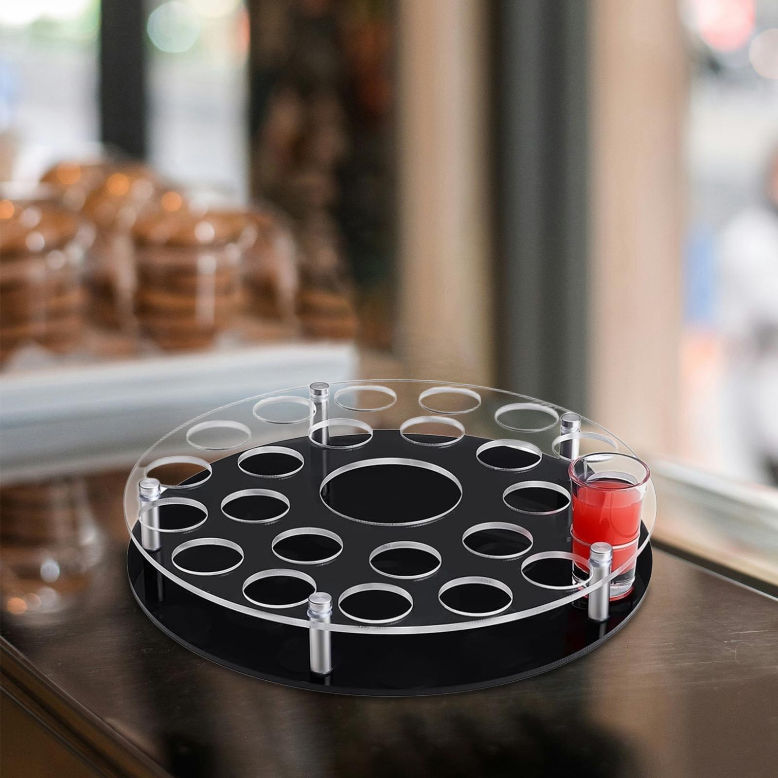 Wine Beer Tequila - Shot Glass Tray Holder Acrylic Tasting