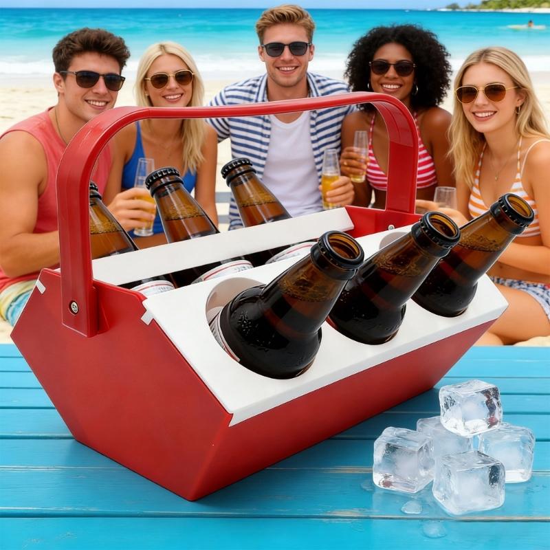 Beer Wine Zone - 6 Hole Drink Container With Cold