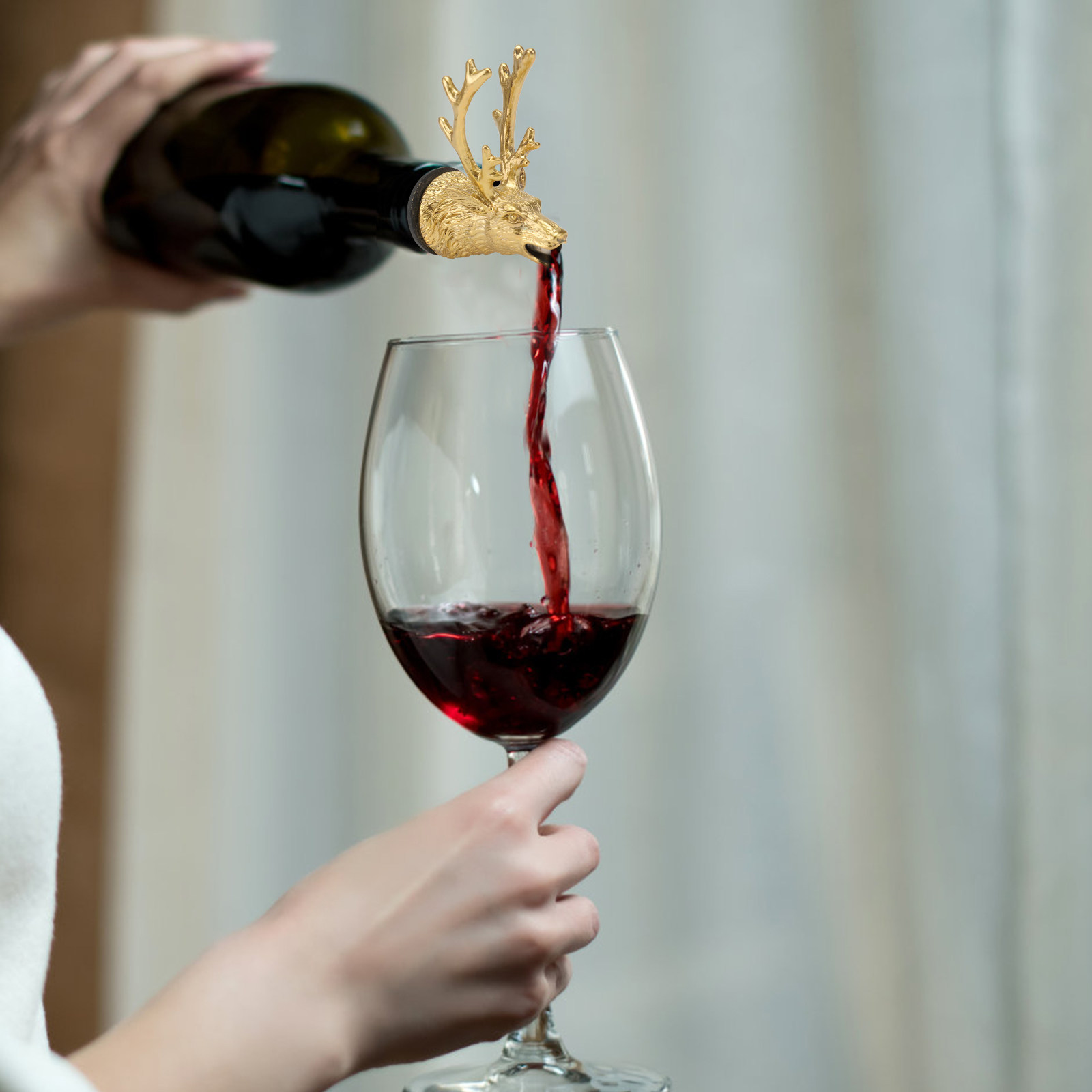 1Pcs Deer Head Wine Pourer Cre - Wine Aerator Pour review and price