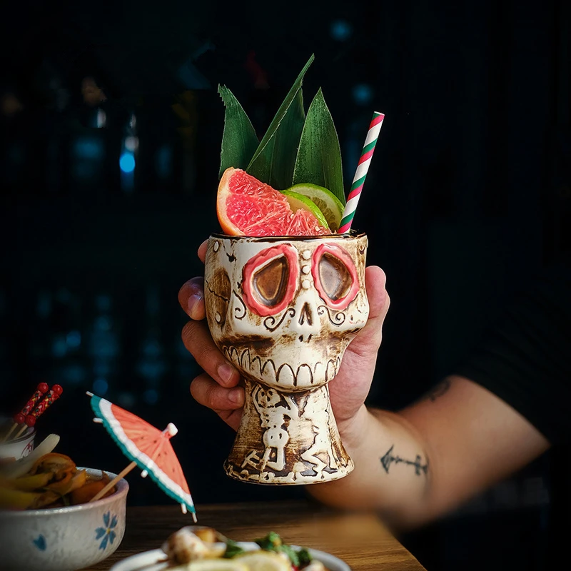 Halloween Skull Ceramic Mug -  - Wine Beer Mix review and price