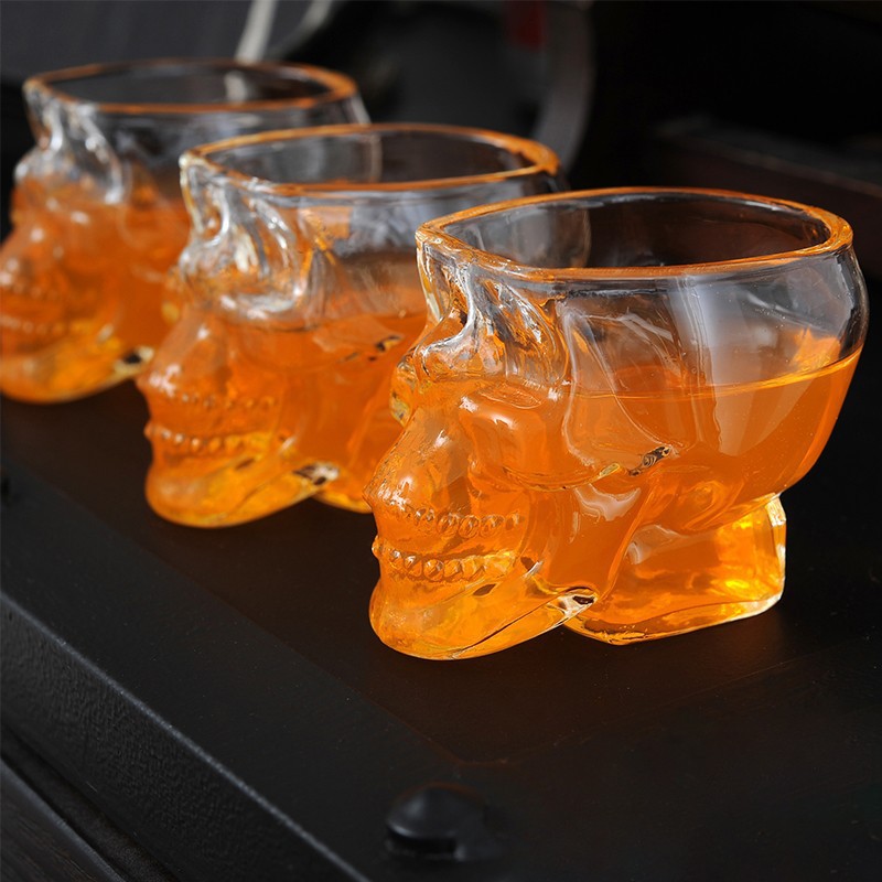 Creative Glass Skull Beer Mug  - Wine To Beer To Liquor review and price