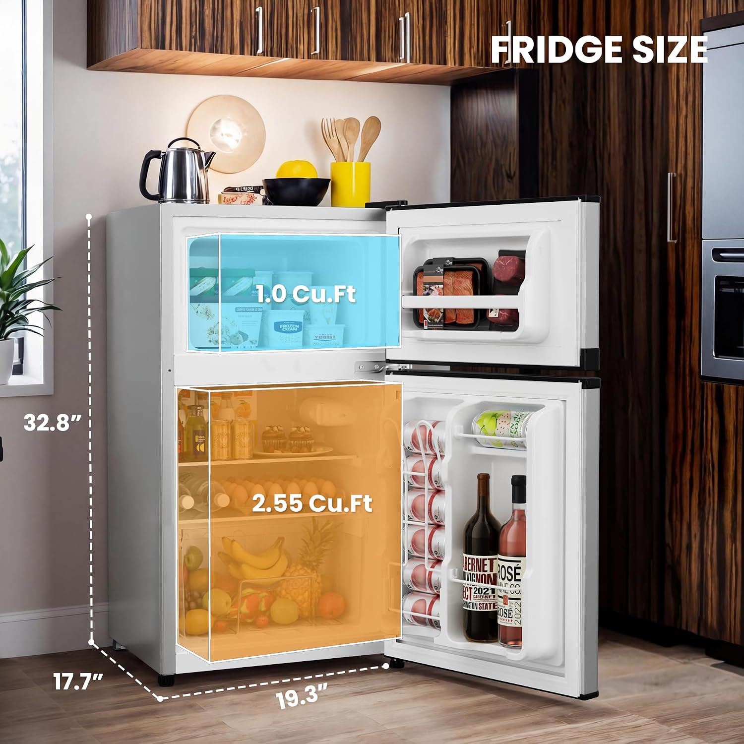 3.6 Cubic Foot Freezer Refrige - Ice Bucket Silver review and price