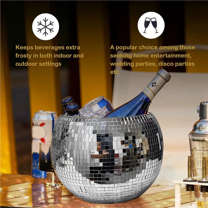 ABVS 4Pcs 10-Inch Disco Ball I - Ice Bucket Silver review and price