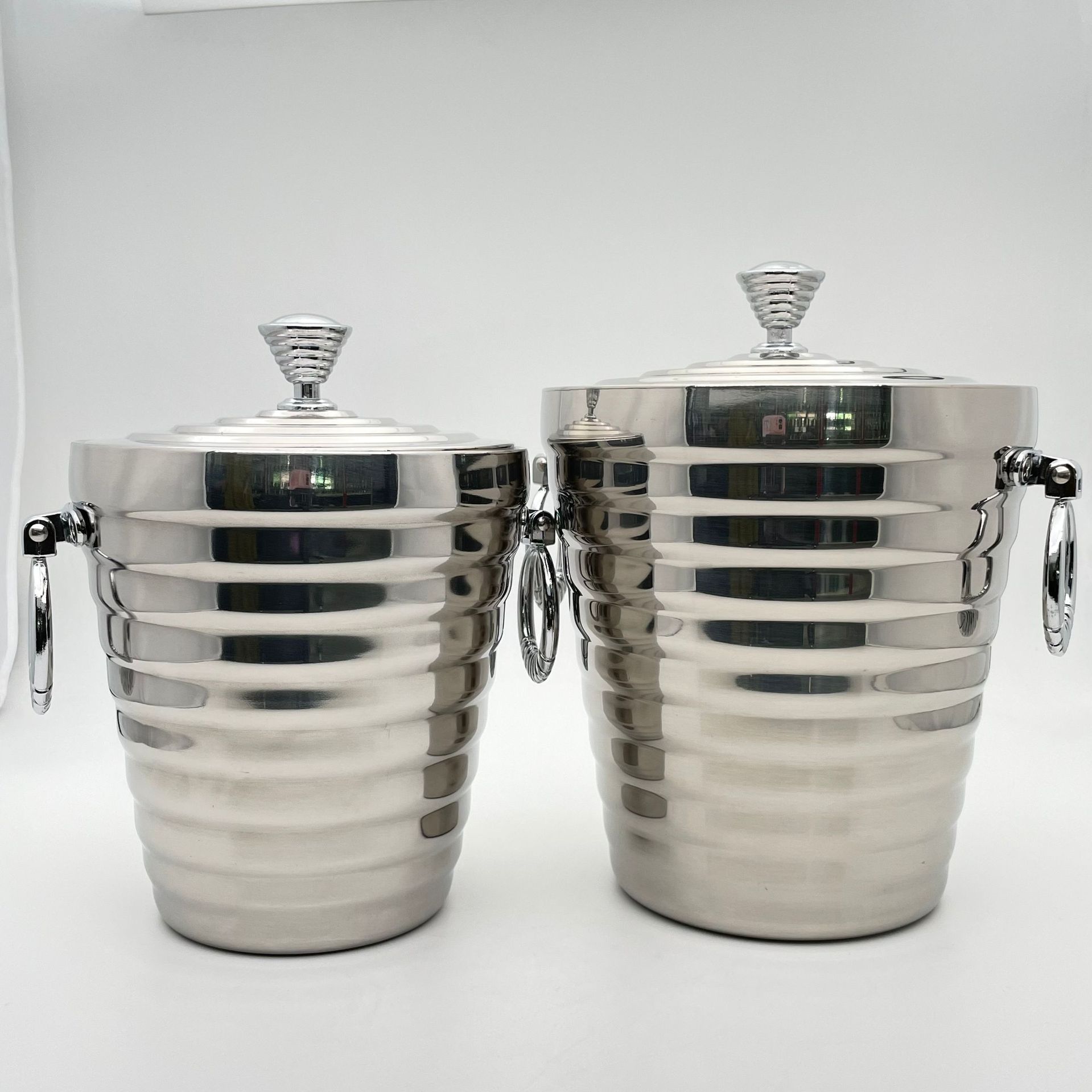 Stainless Steel Double Ice Buc - Ice Bucket Silver review and price