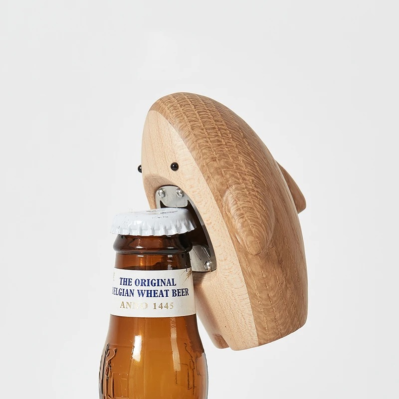 Creative Wooden Shark Ornament - Wine Beer Bottle review and price