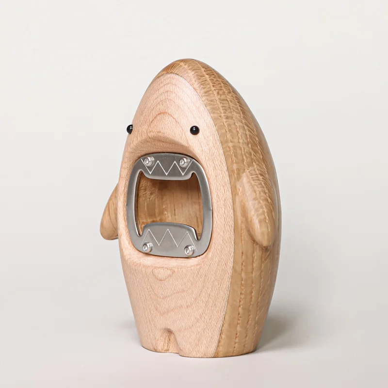 Creative Wooden Shark Ornament - Wine Beer Bottle review and price