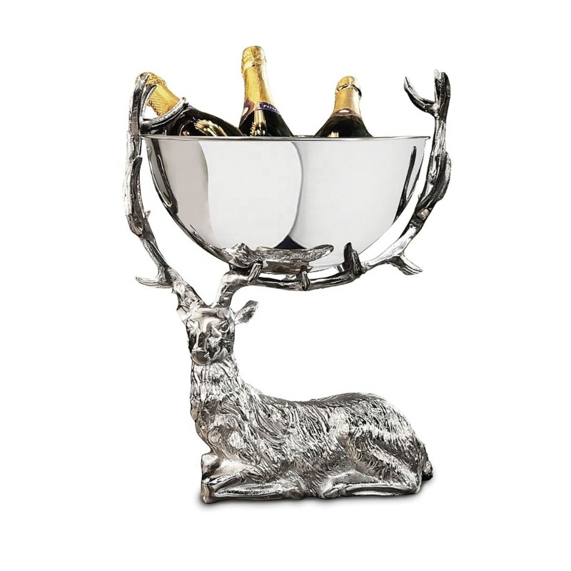 Rest stage deer champagne ice  - Ice Bucket Silver review and price