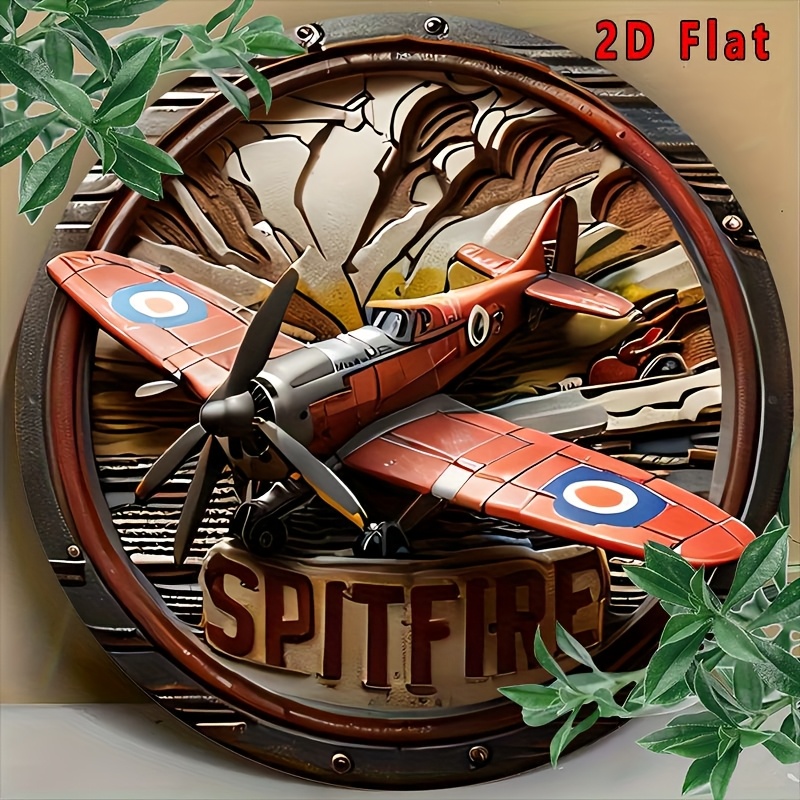 2D Flat - 1pc Vintage Spitfire - Wine Tag Label review and price